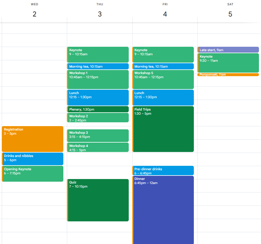 Scicon 2025 Timetable